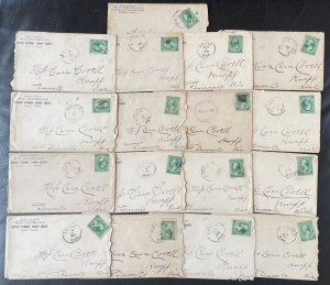 *Collection of 17 different envelopes from Steele, ND with US Stamp #213