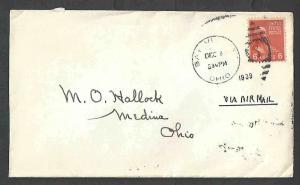 1939 COVER PREXY 6c #811 SOLE USAGE ON AIRMAIL COVER