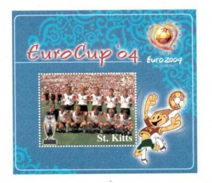 Saint Kitts 2004 - Football Cup  - Souvenir Stamp Sheet - Scott #594 - MNH