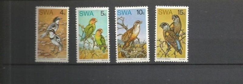 SOUTHWEST AFRICA 1974 BIRDS SCOTT 363-6 MNH SCV $26