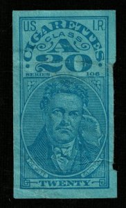 USA IR Revenue stamp, Cigarettes Class A series 106, 20  (TS-362)