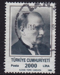 Turkey - 1989 - Scott #2447 - used - Mustafa Kemal Atatürk