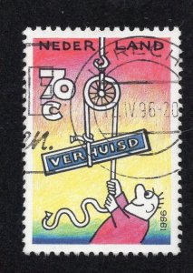 Netherlands 1996 70c Moving, Scott 925 used, value = 40c