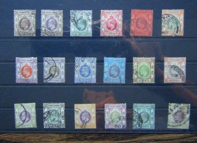 Hong Kong King Edward VII values to $1 Used