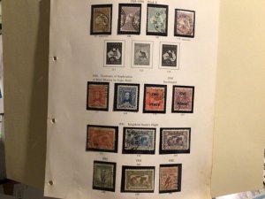 Australia mounted mint or used early stamps on folded page  A10144