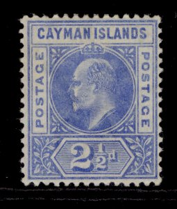 CAYMAN ISLANDS EDVII SG5, 2½d bright blue, M MINT. Cat £11.