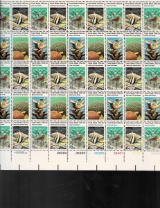 Coral Reefs 15c US Postage Sheet #1827-30 VF MNH