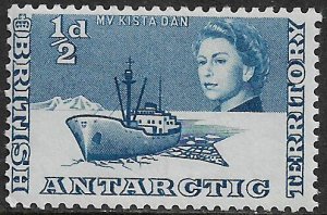 Br. Antarctic Terr. #1 MNH Stamp - M. V. Kista Dan - Ship