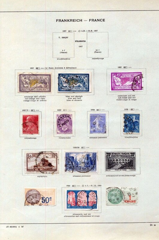 France & Post Offices 1885/1932 M&U Merson Airs Perfins (Apx 110 Items) Gar187