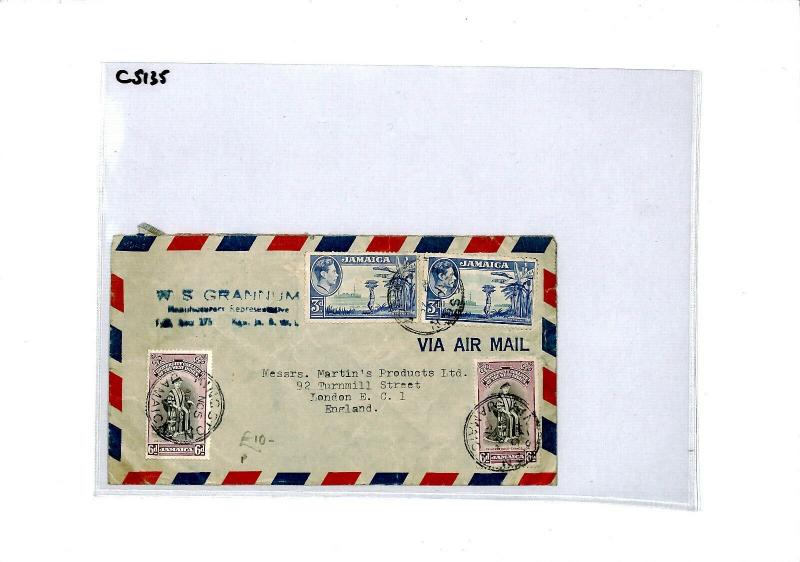 Jamaica Commercial Air Mail Cover {samwells-covers} 1951 CS135