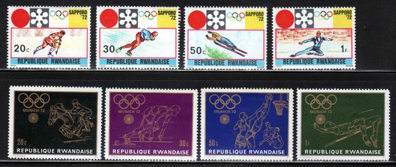 Rwanda # 414-17 & 436-39 ~ 2 Short Sets ~  Unused, HM, HMR