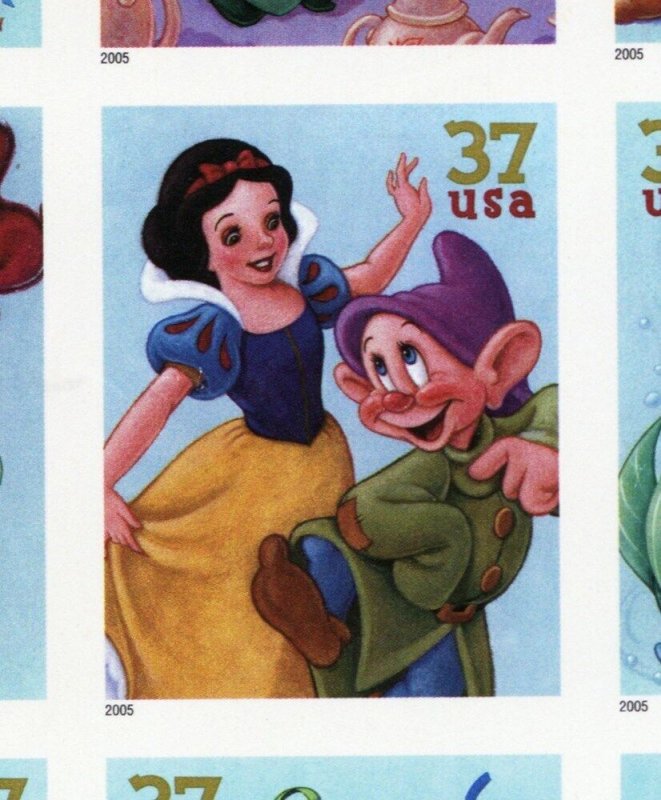 3915b, RARE Die Cutting Omitted ERROR Full Disney Pane With PSE - Stuart Katz
