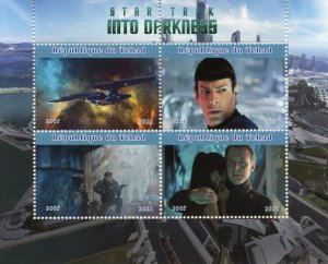 Chad Star Trek Stamps 2021 MNH Into Darkness Spock Kelvin Timeline 4v M/S II 