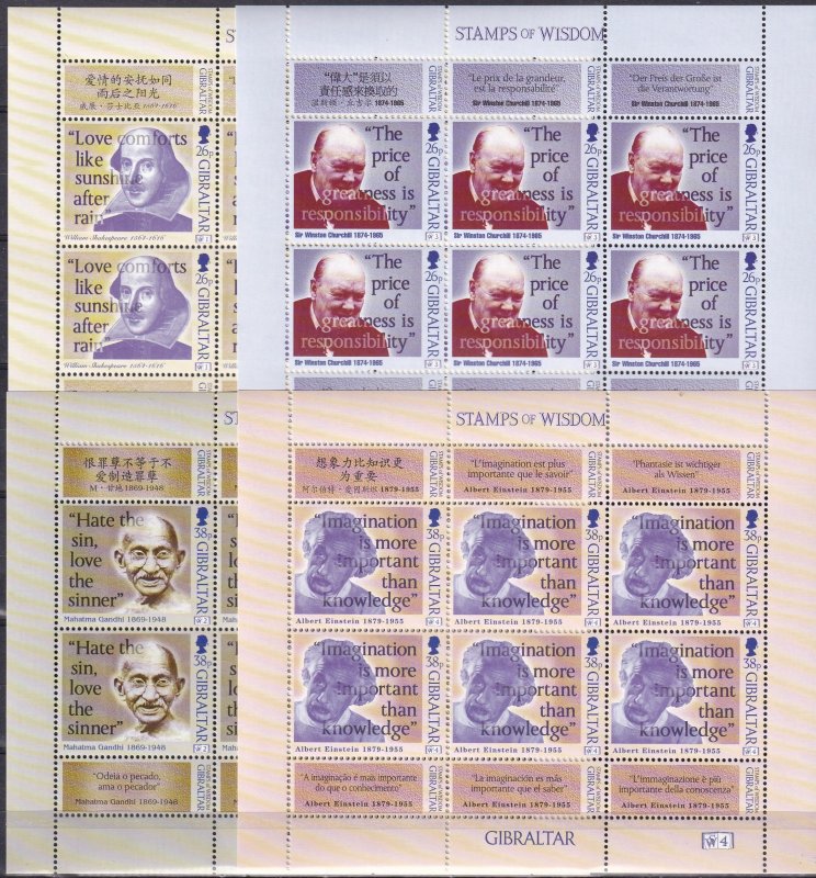 Gibraltar #770-73   MNH   Sheets Of 6 CV $28.80  (Z2509L)