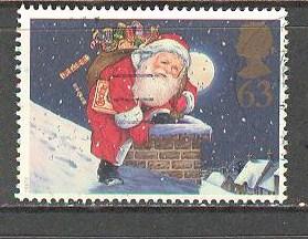GREAT BRITAIN Sc# 1780 USED FVF Christmas Santa Claus