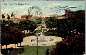 CUBA YR'1911 POSTAL HISTORY PICTORIAL POSTCARD CANC CAIMANERA ADDR USA