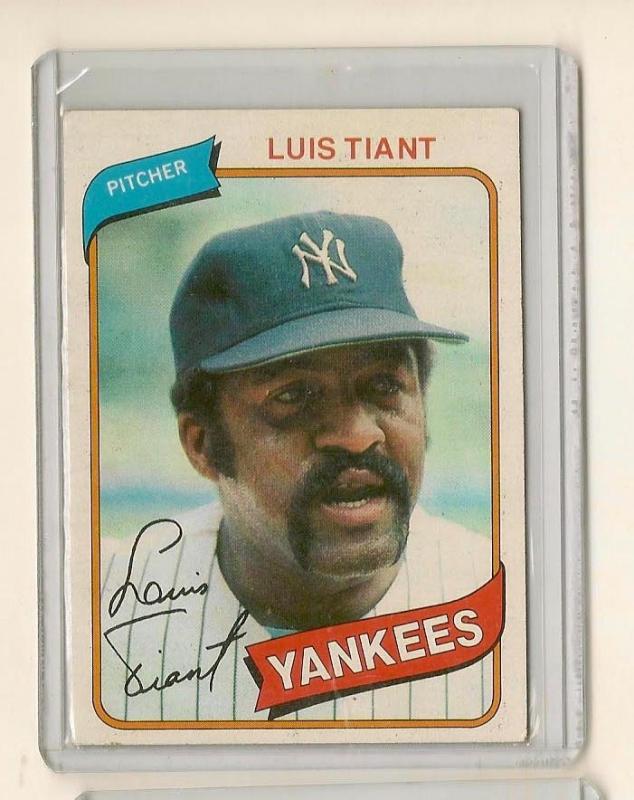 LUIS TIANT YANKEES  1980 TOPPS BASEBALL CARD # 35