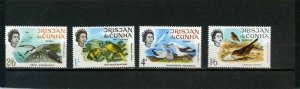 TRISTAN DA CUNHA 1968 FAUNA BIRDS SET OF 4 STAMPS MNH