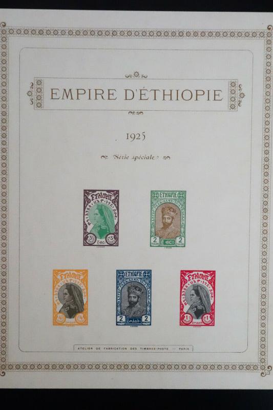 Ethiopia #155-64 Color Stamp Proofs