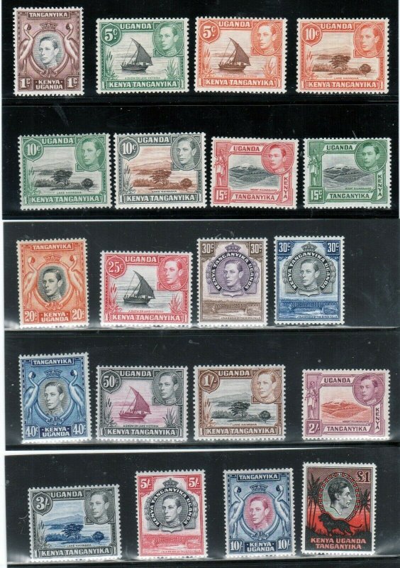 Kenya Uganda Tanzania #66 - #85 Very Fine Never Hinged Set