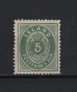 Iceland  #16  Mint  F-VF  Cat $90 - Lakeshore Philatelics