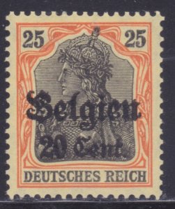 Germany, 1914, Occupation Belgium, 25/20c/pf, surcharged, Mi#DB16, used