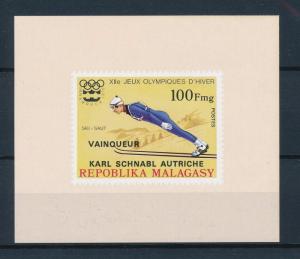 [55772] Madagascar 1976 Olympic games Ski jumping Overprint MNH Sheet