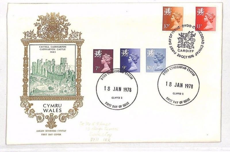 AV313 1978 GB WALES First Day Cover Welsh Issues  