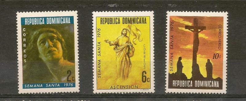 DOMINICAN REPUBLIC STAMPS MNH SEMANA SANTA 1976 # MA5