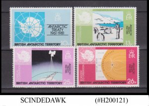 BRITISH ANTARCTIC TERRITORY - 1981 ANTARCTIC TREATY - 4V MINT NH