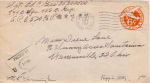 United States, U.S. A.P.O.'s, Airmail, Postal Stationery, Censored, Italy