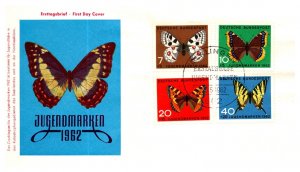 Germany Post-1950, Worldwide First Day Cover, Butterflies