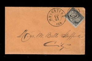 USA #73 Used On Scarce Cover Muscatine Ohio Aug 11 1865 Cancel