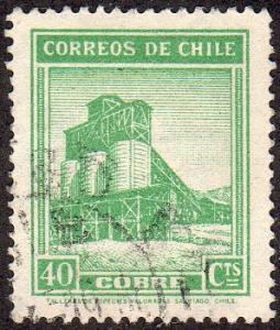 Chile 203 - Used - 40c Copper Mine (1939)