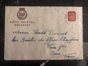 1917 Budapest Hungary Inflation Rare Cover To Paris France Un Cancelled Postage