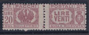 ITALY - 1945 Luogotenenza (Lieutenancy) Umberto II MNH** cv 240$ Pacchi 20 Lire