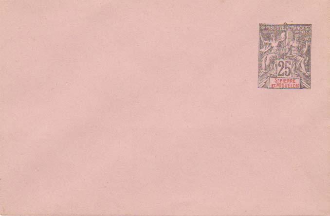 Saint Pierre & Miquelon Higgins & Gage B3 Unused with small crease at top right.