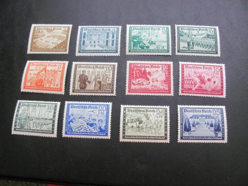 GERMANY 1939 MNH SC B148-159 CONFERENCES IST ISSUE VF/XF  85 EUROS (120)