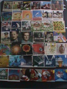 GREAT BRITAIN STAMP: ENGLAND 125 DIFFERENT PICTORIAL  IN 3 PAGES. CATALOG $30+++