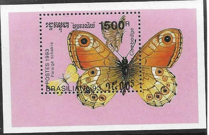 1993   CAMBODIA  -  SG.  MS  1300  -  BUTTERFLIES   -  MNH