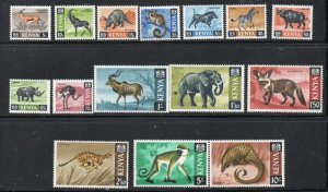 Kenya Sc 20-34  1966 Animals stamp set  mint