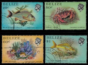 Belize #707-9,11  CV $5.80  Marine life