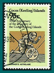 Cocos 1984 Anniversary of Discovery,  95c used  #117,SG117