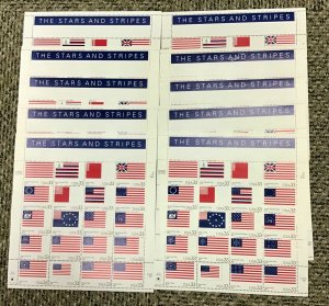 3403  Stars and Stripes   Lot of 10 sheets MNH 33 c Sheet of 20 FV $66   2000