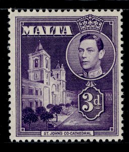 MALTA GVI SG223, 3d dull violet, LH MINT.