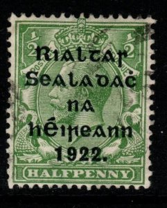IRELAND SG30 1922 ½d GREEN USED