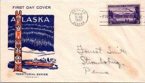 FDC 1937 - SC #800 - Juneau, Alaska - F59422
