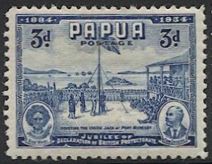 PAPUA NEW GUINEA 1934  Sc 112 Mint LH  3d  Hoisting Union Jack VF