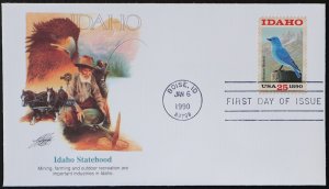 U.S. Used Stamp Scott #2439 25c Idaho Statehood Fleetwood First Day Cover