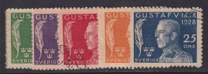 Sweden, Scott B32-B36, used